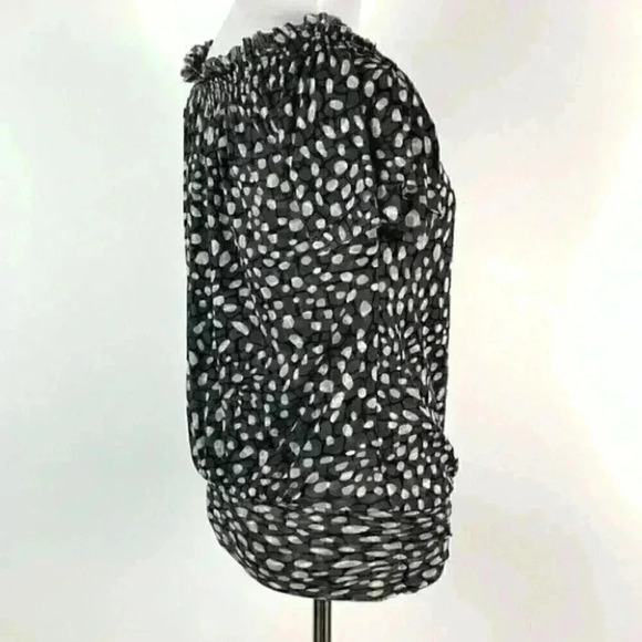 Express top XS polkadot ruched waist lightweight - Picture 7 of 8